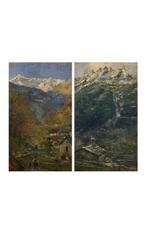 C. Biscarra (1866-1943) - Paesaggi montani, Antiek en Kunst, Kunst | Schilderijen | Klassiek