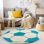 Rond Kindervloerkleed | Fun | Turquoise | 120x120 cm, Verzenden, Nieuw
