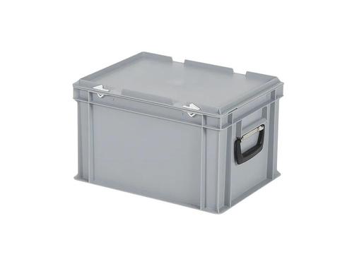 Koffer - 400 x 300 x H 250 mm - grijs - stapelbak met deksel, Diversen, Overige Diversen, Nieuw, Ophalen of Verzenden