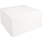 Gebaksdoos | karton | 27x27x15cm | wit | 50 stuks, Ophalen of Verzenden