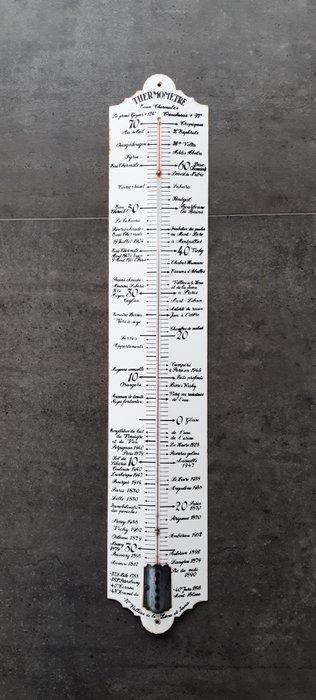 Thermometer - Emaille - De thermometer toont belangrijke, Antiek en Kunst, Antiek | Wandborden en Tegels