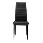 Eetkamerstoel Graz 96x43x52 cm kunstleer set van 2 zwart, Huis en Inrichting, Stoelen, Verzenden, Nieuw