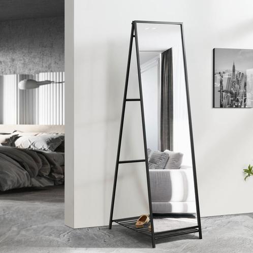 [en.casa] Spiegel vrijstaand Ruffano met plank 160x44x59,5 c, Huis en Inrichting, Woonaccessoires | Spiegels, Nieuw, Verzenden
