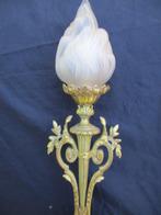 Lamp - Stijl Napoléon III, brons, Globe flamme circa, Antiek en Kunst