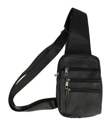 Crossbody Telefoontas Leder Zwart beschikbaar voor biedingen