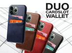 Duo Cardslot Wallet voor je iPhone - 4 Kleuren Vegan Leather, Nieuw, IPhone 12, Verzenden