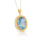 Ketting met hanger - 18 karaat Geel goud - 38.59ct. tw.
