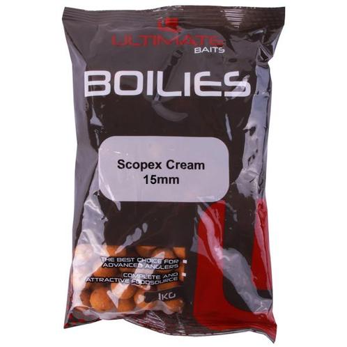 Ultimate Baits Boilies 15mm 1kg - Scopex Cream, Watersport en Boten, Hengelsport | Algemeen, Overige typen, Nieuw, Verzenden