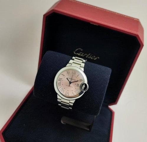 Cartier - Ballon Bleu de Cartier 33 Pink Dial - WSBB0068 -, Sieraden, Tassen en Uiterlijk, Horloges | Heren