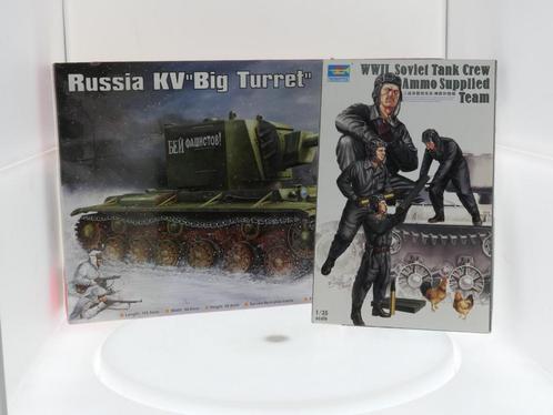 Schaal 1:35 Trumpeter Russia KV Big Turret and crew. #4176, Hobby en Vrije tijd, Modelbouw | Auto's en Voertuigen, Overige typen