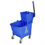 30ltr dweilemmer met voetpedaalontgrendeling | blauw, Verzenden