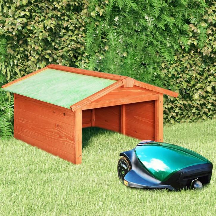 vidaXL Overkapping voor robotgrasmaaier 72x87x50 cm massief, Tuin en Terras, Zitmaaiers, Nieuw, Verzenden