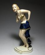 Royal Dux - Beeld, Art Deco Dancer Sculpture - 18 cm -, Antiek en Kunst