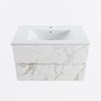 MONDIAZ VICA 80cm badmeubel onderkast Carrara 2 lades., Ophalen of Verzenden, Nieuw, Bad