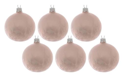 Kaemingk glazen kerstbal (ø8 cm) (set van 5) - Roze, Diversen, Kerst, Verzenden