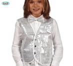 Gilet zilver kinderen, Verzenden, Nieuw, Feestartikel