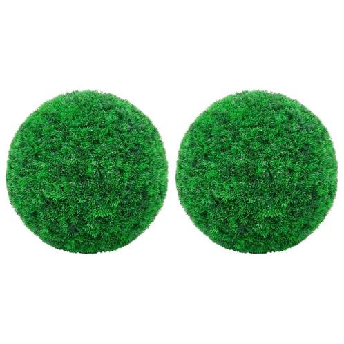 vidaXL Kunstbuxusbollen 2 st 27 cm, Huis en Inrichting, Woonaccessoires | Kunstplanten en Kunstbloemen, Nieuw, Verzenden
