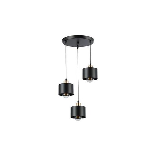 Hanglamp 3-voudig Zwart/ Goud | metaal | 3x E27 fitting, Huis en Inrichting, Lampen | Hanglampen, 75 cm of meer, Nieuw, Metaal
