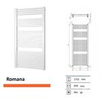 Handoekradiator Romana 1755 x 600 mm Parelgrijs (Pearl Grey), Ophalen of Verzenden, Nieuw, Overige typen