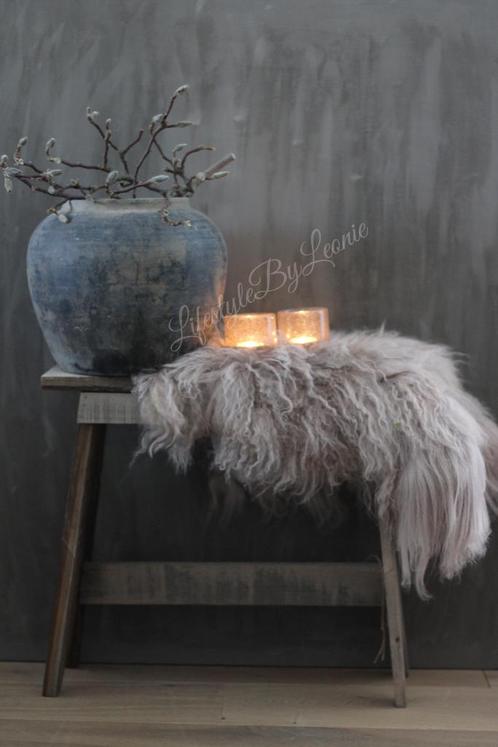 Tibetaans lamsvacht taupe 40 cm, Huis en Inrichting, Stoffering | Tapijten en Kleden, Nieuw, Ophalen of Verzenden