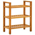 vidaXL Schoenenrek met 3 schappen 50x27x60 cm massief, Huis en Inrichting, Verzenden, Nieuw