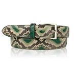 NIEUW Mooie groene python leren riem AANBIEDING, Overige kleuren, Verzenden, Echt leder, Riccamente