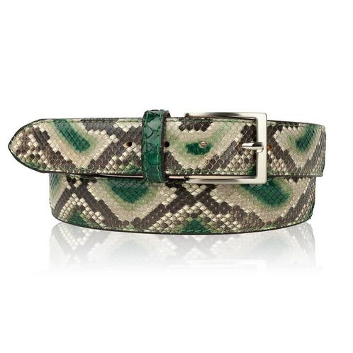 NIEUW Mooie groene python leren riem AANBIEDING, Kleding | Heren, Riemen en Ceinturen, Echt leder, Overige kleuren, Nieuw, Riem of Ceintuur