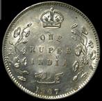 Brits India. Edward VII. 1 Rupee 1907 (Zonder Minimumprijs), Postzegels en Munten, Munten | Azië