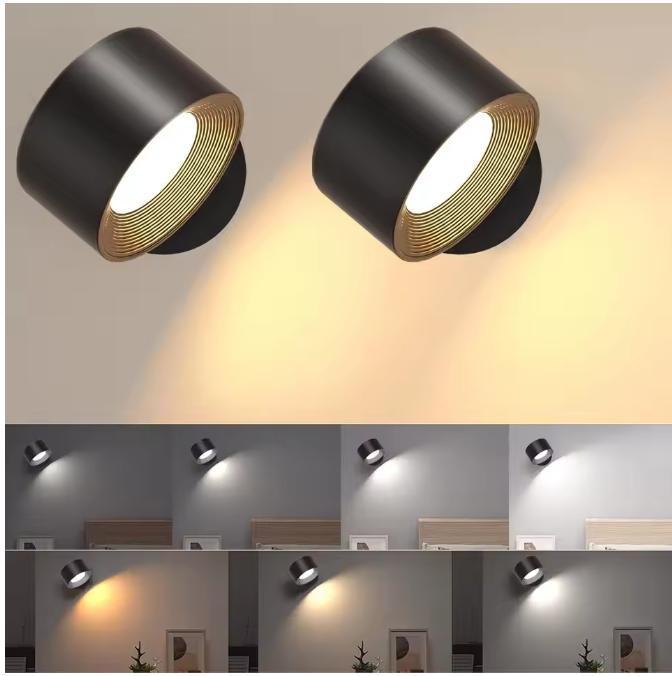 Magnetische LED Wandlamp – Oplaadbaar met USB en 3 Kleuren, Huis en Inrichting, Lampen | Spots, Nieuw, Verzenden