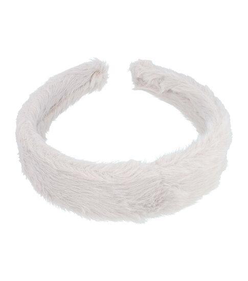 Haarband Diadeem Fluffy Imitatie Bont Grijs, Sieraden, Tassen en Uiterlijk, Uiterlijk | Haarverzorging, Verzenden