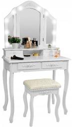 Complete kaptafel set met spiegel en bijpassende kruk - W..., Huis en Inrichting, Tafels | Kaptafels, 100 tot 150 cm, Stijlvol