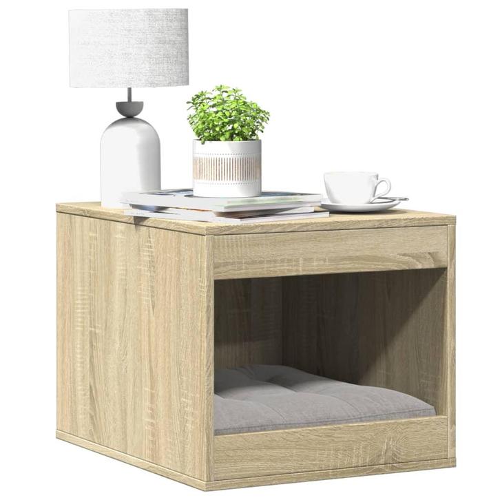 vidaXL Kattenbakkast 47x59x42 cm bewerkt hout sonoma, Dieren en Toebehoren, Katten-accessoires, Nieuw, Verzenden
