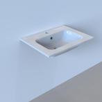 Wastafel BWS Pakaru 121x46,5x17 Glans Wit (2 kraangaten), Doe-het-zelf en Verbouw, Sanitair, Ophalen of Verzenden, Nieuw, Overige typen