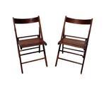 Klapstoel (2) - hard hout - Set Franse bistro stoelen, Antiek en Kunst
