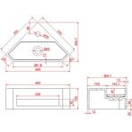 Wiesbaden Julia - Hoekfontein - 35x35x16cm - Solid Surface, Ophalen of Verzenden, Nieuw