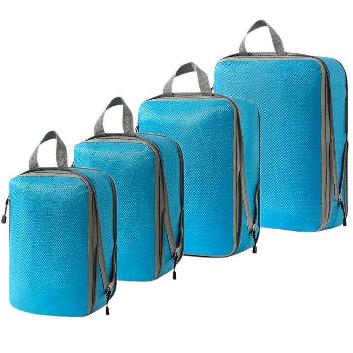 Compressie Packing Cubes - Blauw - 4 stuks - Compression, Huis en Inrichting, Woonaccessoires | Overige, Nieuw, Verzenden