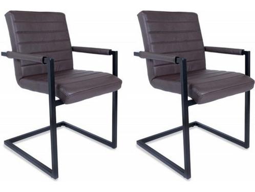 Stoel Adelaide - Set/2 Stoel Adelaide - Set/2 - Cognac, Huis en Inrichting, Woonaccessoires | Overige, Nieuw, Verzenden