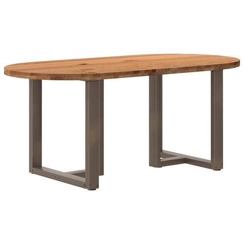 vidaXL Eettafel 180x90x74 cm ovaal massief eikenhout, Huis en Inrichting, Tafels | Eettafels, Nieuw, Verzenden