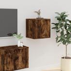 vidaXL Tv-wandmeubel 40x34,5x40 cm gerookt eikenkleurig, Minder dan 50 cm, Verzenden, Nieuw, Minder dan 100 cm