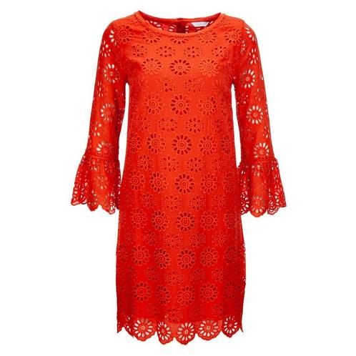 Frogbox • rode opengewerkte jurk • 36, Kleding | Dames, Jurken, Rood, Nieuw, Maat 36 (S), Verzenden