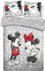 Mickey & Minnie Mouse dekbedovertrek Kissing - microvezel -, Nieuw, Verzenden