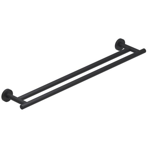 Handdoekrek IVY Dubbel Wandmodel 60 cm Mat Zwart PED, Doe-het-zelf en Verbouw, Sanitair, Bad, Nieuw, Ophalen of Verzenden