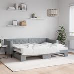 vidaXL Slaapbank met onderschuifbed 80x200 cm stof, Eenpersoons, Verzenden, Nieuw, 80 cm