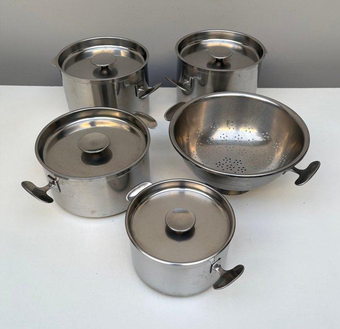 GERO - Dick Simonis - Kookpan (5) - Zilmeta - Staal - 4, Antiek en Kunst, Antiek | Keukenbenodigdheden