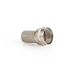 F-connector 7.0 mm plug - Nedis (Mannelijk, Metaal), Verzenden, Nieuw