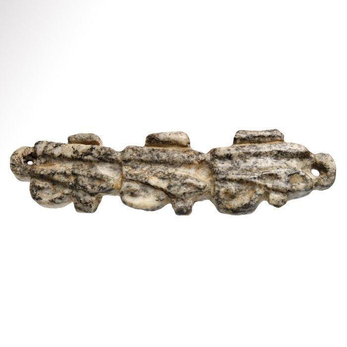 Oud-Egyptisch graniet Amulet met Drie Ogen van Horus, Antiek en Kunst, Antiek | Overige Antiek