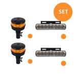 Actieset Dasteri 2x LED Flitser + 2x LED Zwaailamp, Ophalen of Verzenden, Nieuw