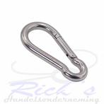 Karabijnhaak RVS 60 x 6 mm, Ophalen of Verzenden, Nieuw