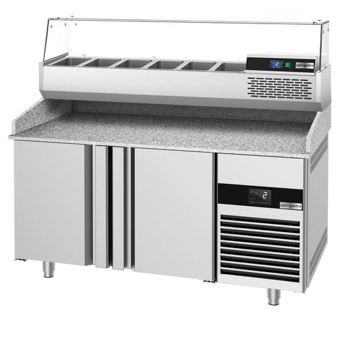 GGM Gastro | Pizza koelwerkbank PREMIUM - 1550x800mm - met 2, Zakelijke goederen, Horeca | Meubilair en Inrichting, Verzenden
