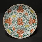 Bord - Porselein - Kangxi pioenroos bord, Antiek en Kunst